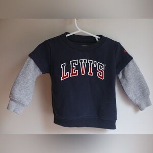 Levi’s Baby Sweatshirt 12M | Navy Varsity Logo Pullover
